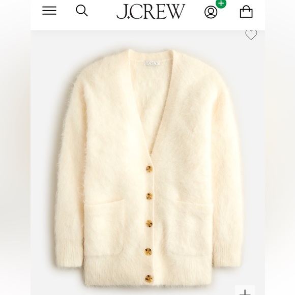 J. Crew | Relaxed V-neck cardigan sweater in Brushed Yarn NWT - Picture 3 of 9